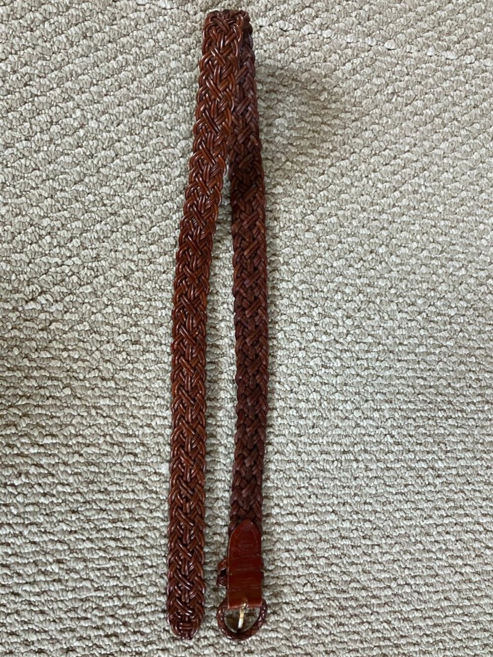Talbots Brown Leather Braided Belt Size Large 40 Excellent condition - Picture 4 of 4